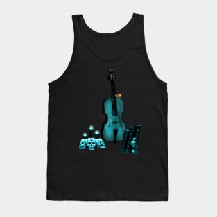 Awesome dark fantasy violin with skulls Tank Top